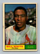 1961 Topps #232 Bill White POOR St. Louis Cardinals Baseball Card