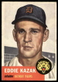 1953 Topps #194 Eddie Kazak Detroit Tigers VG-VGEX SET BREAK!