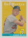 1958 TOPPS #39 BOB MARTYN (RC) Rookie Kansas City A's  Baseball Card